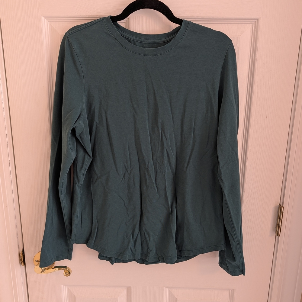 Lululemon Love long sleeve top, Storm Teal, size 12